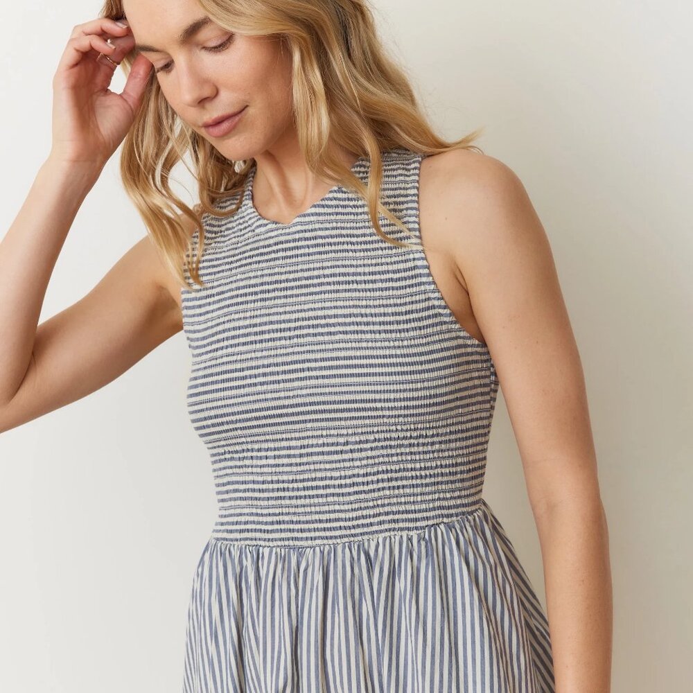 Marine Layer Darcy Poplin Smocked Dress